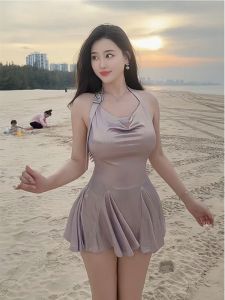 NINGXI | High End Glossy Short A-Line Dress