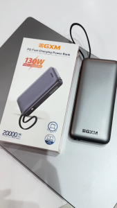 GXM 130W Power Bank 20000mAh Type USB C Fast Charge Laptop Macbook iPhone 16 15 iPad Tablet Samsung 100W 65W GaN Charger Portable Charger Powerbank