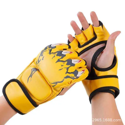 Adult Semi-Finger Boxing Gloves Separate Finger Training Gloves for Sandbag Use Men Women Childrens Boxing Hand Protection