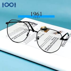 IOOI Eyewear Frame Kacamata Metal Round Pria Wanita Bisa Minus/Silinder Gratis Lensa Photocromic 1961