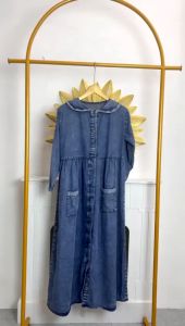 Gamis Jeans Andara Maxy / Dress Light Snow / Baju Muslim / Pakaian Wanita Model Terbaru / Dress Jeans kekinian