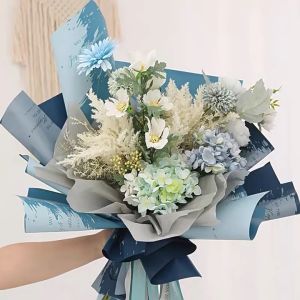 Kertas Buket Bunga Cellophane Dua Warna Flower Wrapping Paper Bi Color Ecer Lembaran KB6018