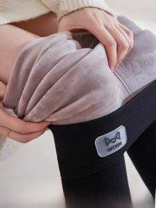 MiiOW | Thickened Fleece Womens Thermal Pants Outerwear Autumn Winter Special Thick Base Layer Velvet Pants Cat Person MiiOW