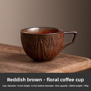 YOGEHOME | Elegant Retro Ceramic Mug Set for Commercial Use
