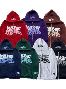 เสื้อสเวตเตอร์มีฮู้ดหลวมพิมพ์ลายตัวอักษร เสื้อสเวตเตอร์คอตั้งแขนยาวทรงหลวมสำหรับผู้หญิง แฟชั่นฤดูใบไม้ผลิ 2025