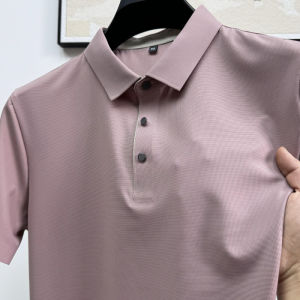 Ice Silk Short Sleeve Polo Shirt Mens Summer Breathable Quick Dry Slim Fit Casual Thin Style Business Half Sleeve T-Shirt