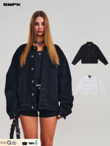 SMFK | Cross Statue Design Denim Jacket