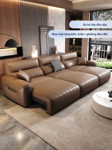 YIJIAYIJU | Sofa Da Thật Điều Chỉnh Điện Hiện Đại Cổ Điển