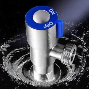 Bathroom Basin Sink Faucets Taps Angle Stop Valve Brass Black Finish G1/2" Shut Off Valve Bathroom Toilet Bidet Shower Water Tap