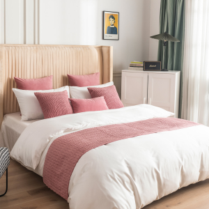 Bed Runner Bed Runner Accessible Luxury Hotel Homestay Pink Stripe Bedspread Towel Nordic Modern Home Hotel Special