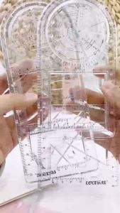 Penggaris Busur Derajat Rotary Multifungsi: Alat Ukur Geometri & Perlengkapan Kantor