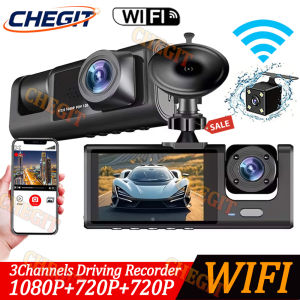 3 Channel Car DVR Dash Cam for Cars WIFI APP 1080P Camera Video Recorder Rear View Camera for Vehicle Black Box Car Assecories