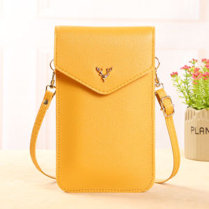 Womens Simple Mini Crossbody Phone Bag Touch Screen Compatible Single Shoulder Casual Bag Chain Universal Coin Purse Bag