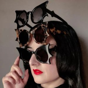 1PC Halloween Bat Hip Hop Funny Sunglasses New Sunglasses Nightclub Disco Sunglasses
