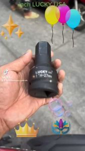 Đầu tuýp mũi lục giác đen H19---H36 siêu cứngsiêu bền đầu vô 1 inch LUCKY USA