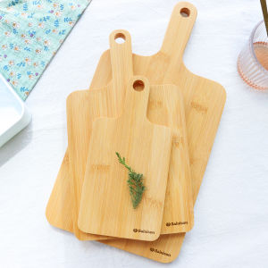 Bainison ​​​​​​​​​​​​​​​​Thickened Bamboo Board for Outdoor & Kitchen Use - Non-Slip Cutting Board for Seafood Vegetables BBQ