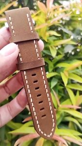 Tali Jam Kulit Pria 22mm Crazy Horse Cokelat & Garansi 1 Tahun