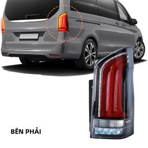 Cụm Đèn Hậu Mercedes-Benz Vito V-Class V220D V250 V260 V300 W447 2016-2023 Chất Liệu ABS Màu Đỏ 12V Tích Hợp Xi Nhan Đèn Phanh Đèn Sương Mù Sau