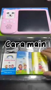 Ready Stock 2in1 educational card reader learning toy Flash card kids toys english kids Writing Board Papan Tulis