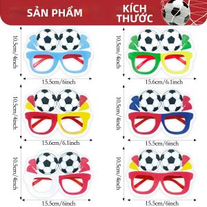 Miniso | Bộ Kính Và Mặt Nạ Giấy Dự Tiệc Bóng Đá Dành Cho Người Lớn - Đạo Cụ Chụp Ảnh Bóng Đá Phụ Kiện Cosplay Hài Hước Cho Người Hâm Mộ Đồ Dùng Làm Quà Tặng Tiệc Tùng