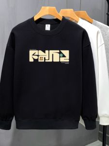 Áo Nỉ Nam Phong Cách Mỹ Dày Dặn Thời Trang Thu Đông Thường Ngày Dài Tay Cổ Tròn Không Nút Áo Hoodie Thoải Mái Thoáng Khí