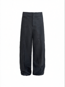 JCAESAR STUDIO | Pleated Black Linen Pants
