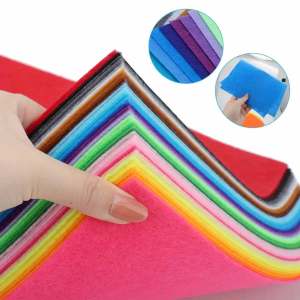 40PCS Of Felt Cloth Craft Felt Block Non-Woven Fabric Handmade Christmas Decorations School Projects Sewing Process DIY