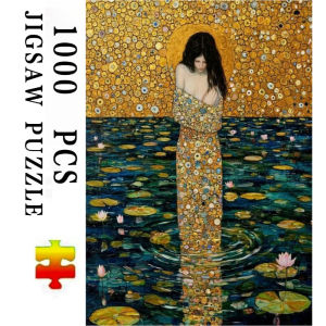 Jigsaw Puzzle for Adults 500/1000/1200/2000PCS Klimt Water Serpent Artwork Mindful Game Stress Relief Decor Gift