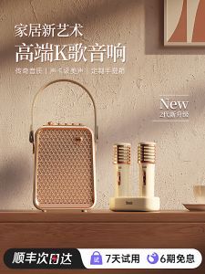 Divoom Bluetooth Speaker Home K-Song Microphone Integrated Machine Family KTV Sound System with Dual Bass And Reverb Effects