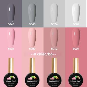 Bộ Sơn Móng Tay Gel RG Pink Tone 15ML 8 Món Phong Cách Ngọt Ngào Chuyên Nghiệp Màu Kẹo Ngọt Không Chứa TPO Dùng Cho Nghệ Thuật Móng Có Thể Làm Cứng Bằng Đèn UV/LED