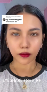 【Grade 0.00~-10.00】OMG Brown Gray Colored Contacts Natural Look Colour Beauty Contact Lens