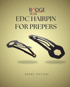 EDC Stainless Steel Tactical Hair Clips Travel Outdoor Pocket Hairpin 7-in-1 Mini Multitool Self-defense Survival Kit