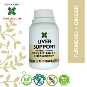 Heal + Herb Liver Support Capsules with Turmeric & Ginger for Liver Problems & Antioxidant 50 and 100 Capsules