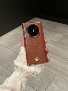 Electroplated Double-Yuanbao Magnetic Mobile Phone Case with Lens Protection