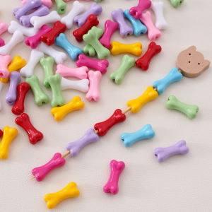 2-10 Pcs Colorful Acrylic Bone-Shaped Beads Loose Spacer Beads for Jewelry Making DIY Phone Chain Keychain Charm Accessories