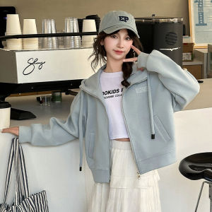 Trendy Casual Hoodie Jacket for Girls Spring Autumn New Style Medium Large Childrens Fashionable Hooded Sweatshirt Coat Top