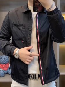 Mens Casual Comfortable Versatile Fashionable Collared Jacket Spring Autumn New Arrival Light Luxury European Style Outerwear