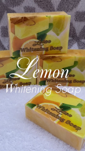 4PCS / 8PCS Lemon Soap (Organic) | Gentle Exfoliating & Brightening | Natural Peeling and Whitening Anti-Acne Soap | Face & Body Cleansing Bars