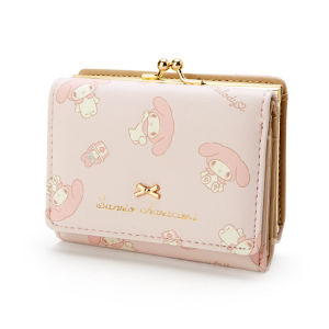 ULEEK  Sanrio Hello Kitty PU Leather Wallet for Women My Melody Purses Money Coin Holder Kuromi Card Bag Cinnamoroll Pocketbook