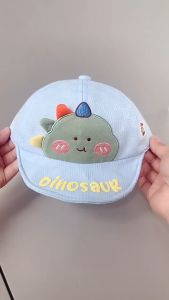 2023 new childrens hat cartoon cute little dinosaur baby peaked cap infant soft brim sun visor 儿童帽子卡通可爱小恐龙宝宝鸭舌帽婴幼儿软沿遮阳帽