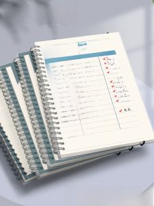 Daily Study Plan Notebook Winter Vacation Schedule Self-Discipline Punching Time Management To-Do List Work Planning Notes for Children And Students