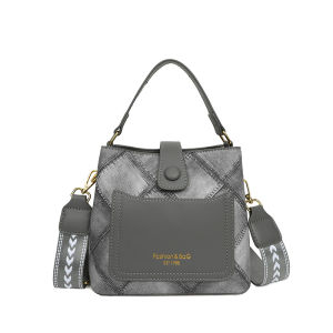 IELGY Women's Messenger Bag: Rhombus Fashion Embroidery & Wide Shoulder Strap