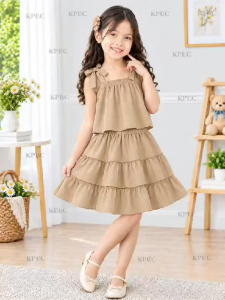 HHF Summer Casual Girl Teen Skirt with Bow and Top Set Terno - top and skirt - plain color - current trend - best seller top - super ganda - ganda ng quality - effortless easy to wear - simple - cute item - fabric from abroad - cotton fabric - timeless