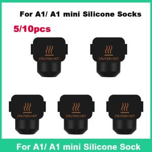 5PCS Silicone Socks for A1 3D Printer High Temperature Resistance Hotend Nozzle Silicone Socks Cover for Bambu Lab A1/A1 Mini