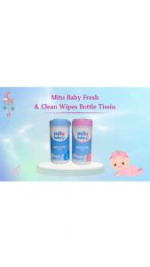 Mitu Baby Fresh & Clean Wipes Bottle Tisiu Tisu Basah Bayi Isi 60s