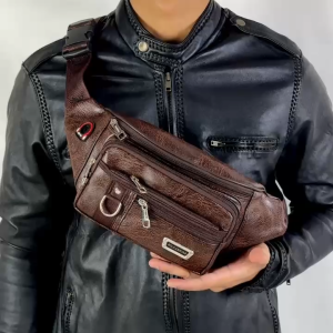 POLO AMSTAR Tas Selempang Pria Wanita Waistbag Anti Air Tas Pinggang Waterproof Multifungsi