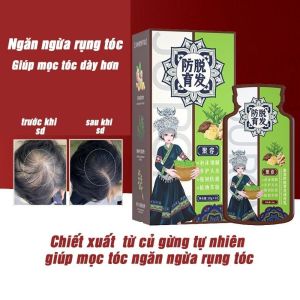 HÀNG CTY-1 HỘP 10 GÓI Dầu Gội Thảo Dược Mọc Tóc Gừng Jurong - Jurong Chống Gãy Rụng Tóc Đen Tóc Chống Gàu Ngứa Nấm