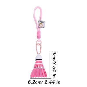 Colorful 3D Badminton Pendant Realistic Feather Texture Durable Impact Resistant Creative Gift for Sports Lovers
