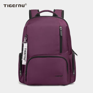 TIGERNU | Tigernu Nữ Ba Lô Thông Thường Túi Đựng Laptop 14 Inch Nhẹ Du Lịch Ba Lô Chống Nước Oxford Có Dây Kéo Nữ Học