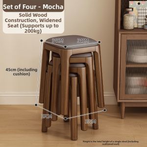 ZHUSHANXIA | Durable Stackable Quiet Bench